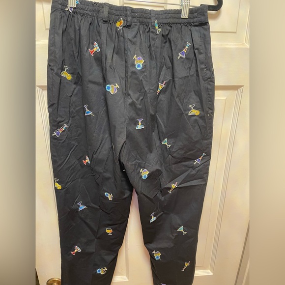 🥂Black Pants with Colorful Cocktail Glass Embroidery🤩 - Picture 7 of 11